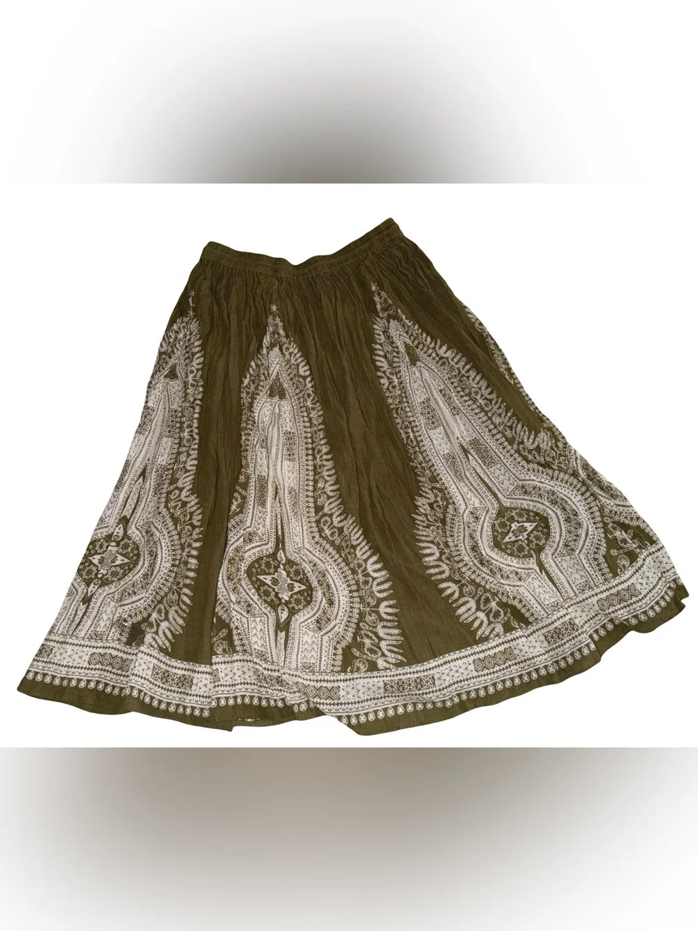 Philosophy Republic Clothing Bohemian Printed Crinkle Rayon Midi Maxi Skirt